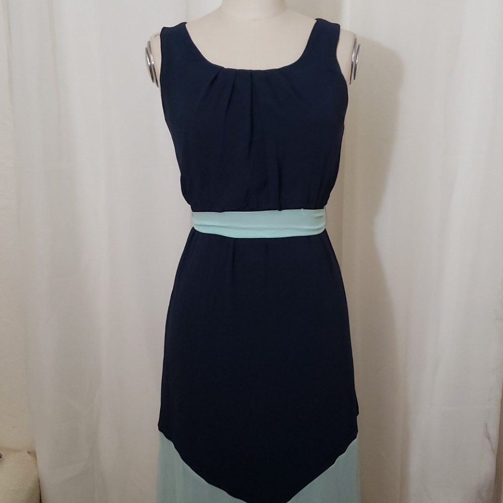 BCX Flowy Wedding Prom Dress, Blue/Mint Green, XS